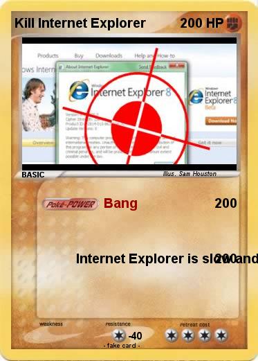 Pokemon Kill Internet Explorer