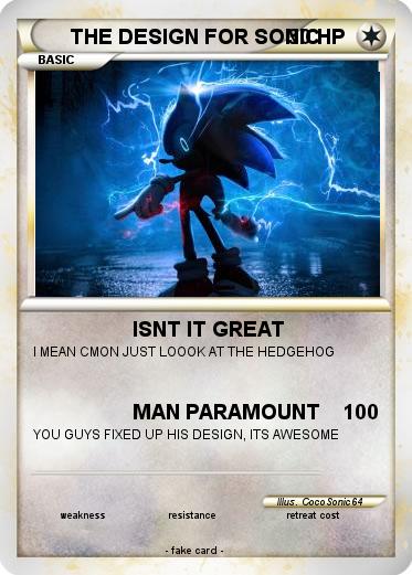 Pokemon THE DESIGN FOR SONIC