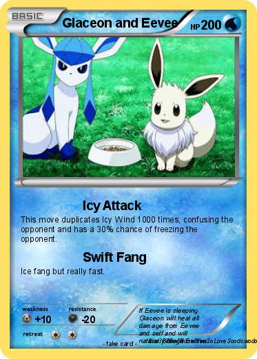 Pokemon Glaceon and Eevee