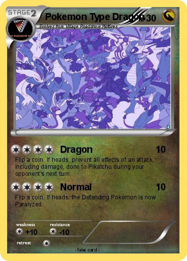 Pokemon Pokemon Type Dragon