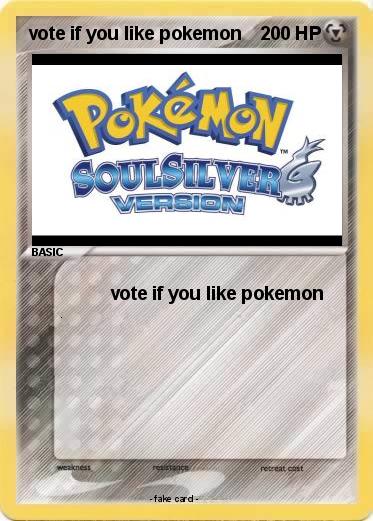 Pokemon vote if you like pokemon