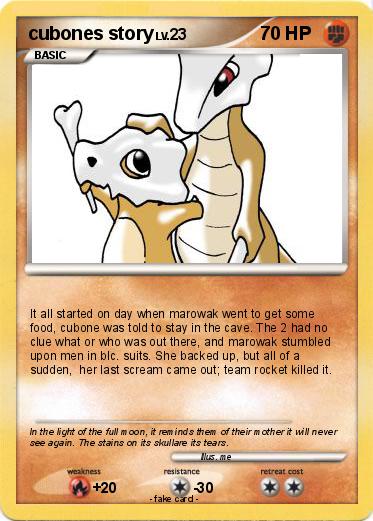 Pokemon cubones story