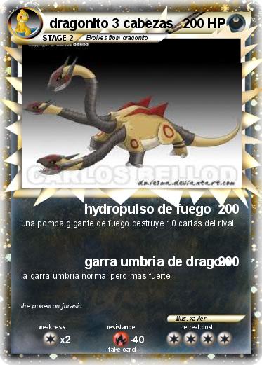 Pokemon dragonito 3 cabezas
