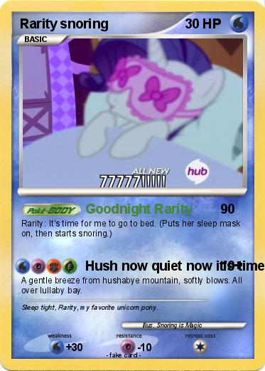 Pokemon Rarity snoring