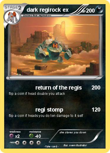 Pokemon dark regirock ex