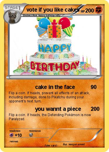 Pokemon vote if you like cakes