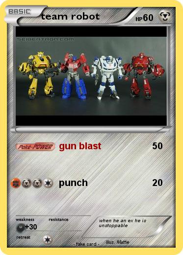 Pokemon team robot
