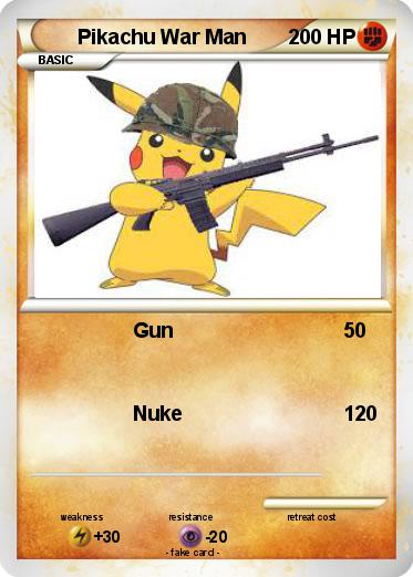 Pokemon Pikachu War Man