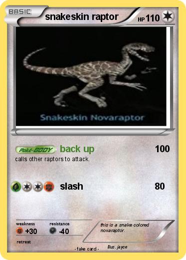 Pokemon snakeskin raptor