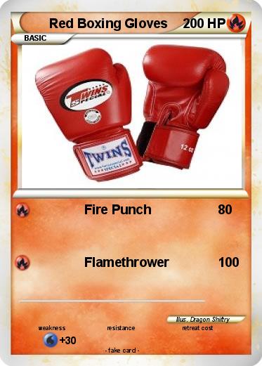Pokemon Red Boxing Gloves