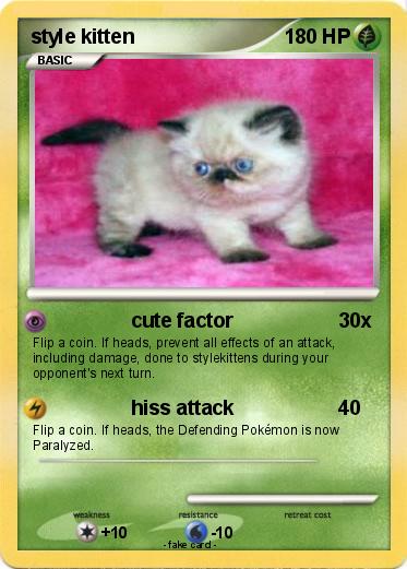 Pokemon style kitten