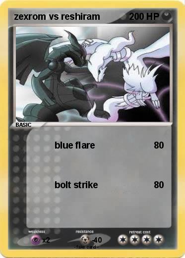 Pokemon zexrom vs reshiram