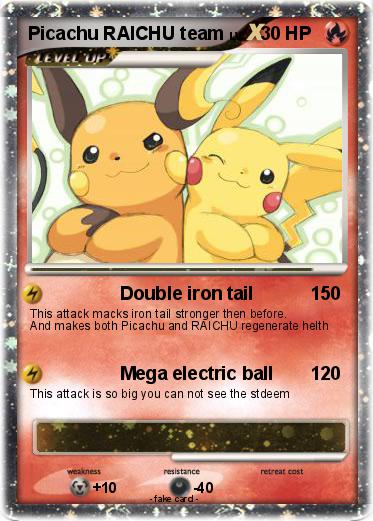 Pokemon Picachu RAICHU team