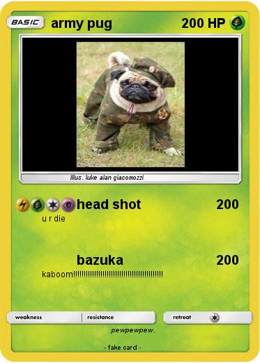 Pokemon army pug