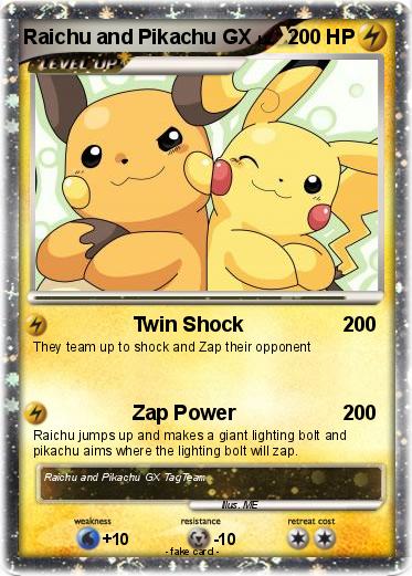 Pokemon Raichu and Pikachu GX