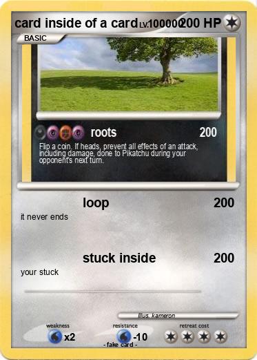 Pokemon card inside of a card