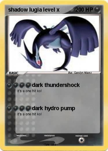 Pokemon shadow lugia level x