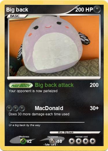 Pokemon Big back