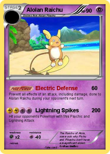 Pokemon Alolan Raichu