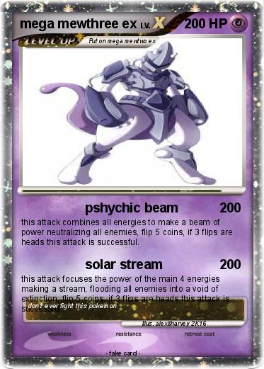 Pokemon mega mewthree ex