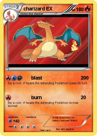 Pokemon charizard EX