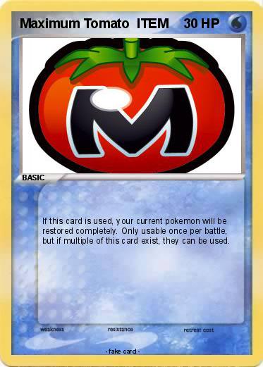 Pokemon Maximum Tomato  ITEM