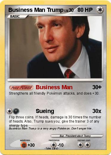 Pokemon Business Man Trump