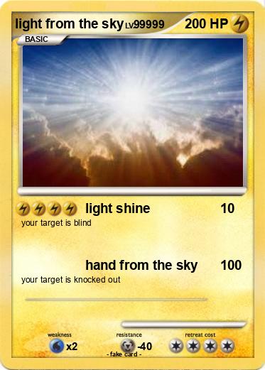 Pokemon light from the sky