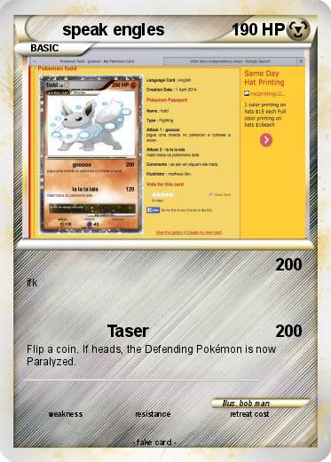 Pokemon speak engles