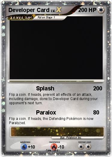 Pokemon Developer Card