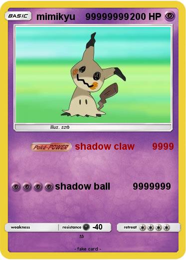 Pokemon mimikyu    99999999