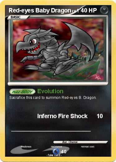 Pokemon Red-eyes Baby Dragon