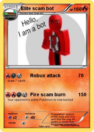 scambot robux scam bots pok attack