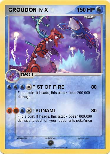 Pokemon GROUDON lv X                                                                     