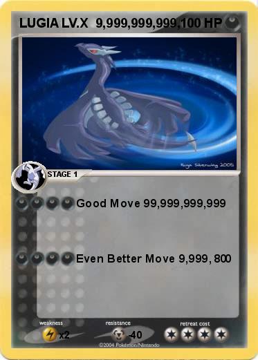 Pokemon LUGIA LV.X  9,999,999,999,