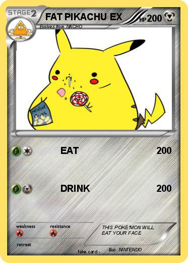 Pokemon FAT PIKACHU EX