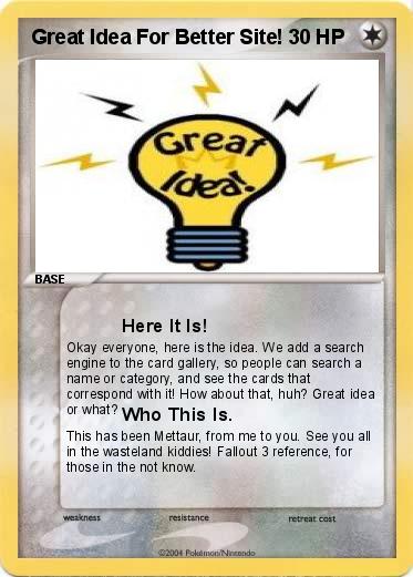 Pokemon Great Idea For Better Site!