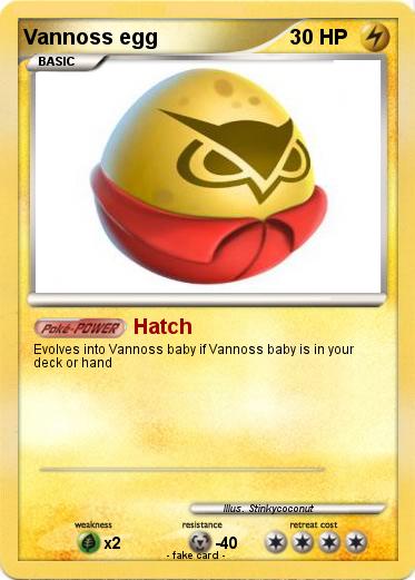 Pokemon Vannoss egg