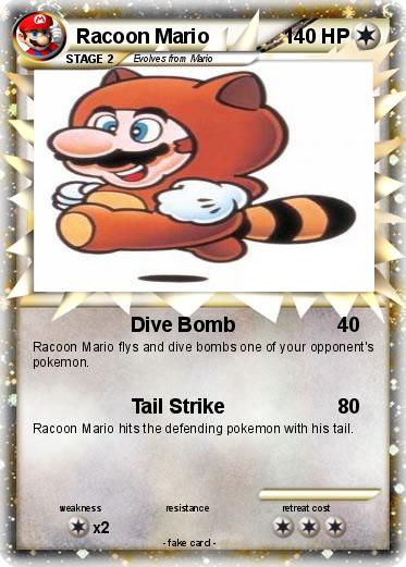 Pokemon Racoon Mario