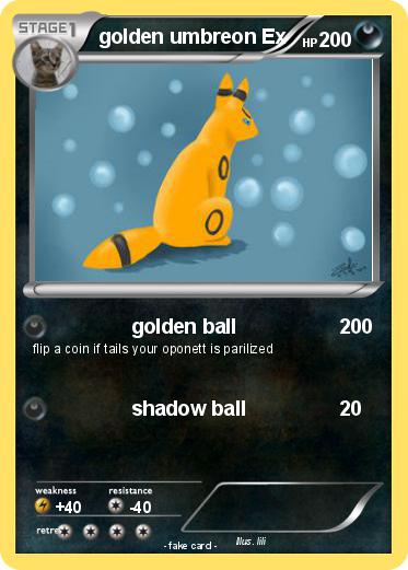Pokemon golden umbreon Ex