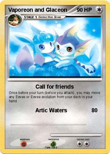 Pokemon Vaporeon and Glaceon