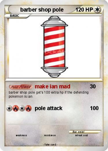 Pokemon barber shop pole