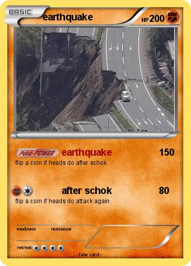 Pokemon earthquake