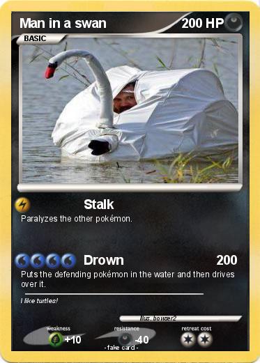 Pokemon Man in a swan