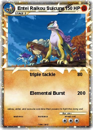 Pokemon Entei Raikou Suicune