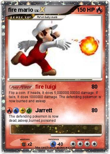 Pokemon fire mario