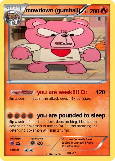 Pokemon mowdown (gumball)