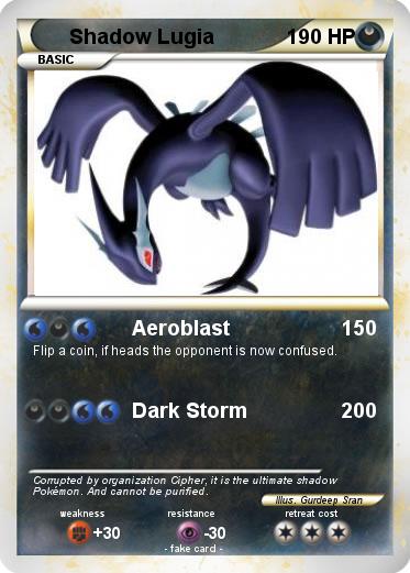 Pokemon Shadow Lugia