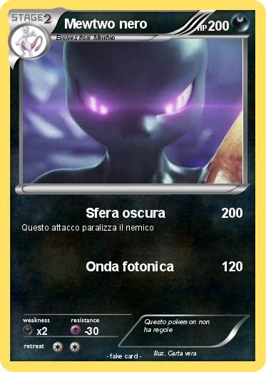 Pokemon Mewtwo nero