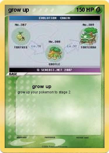Pokemon grow up